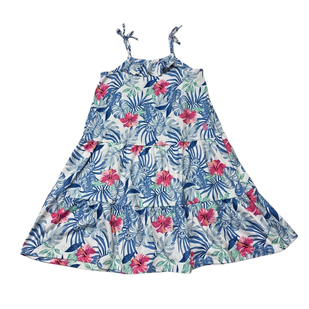 Tommy Bahama Kids Girls Tropical‎ Hibiscus Tiered Sundress Size 7